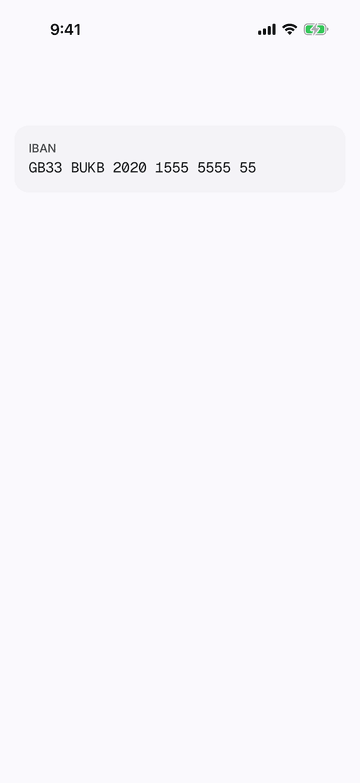 Context Menu on iPhone (iOS simulator)